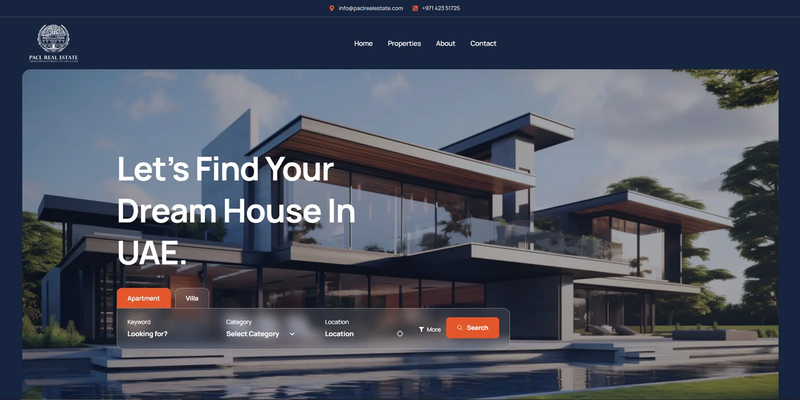 PACL Real Estate website preview